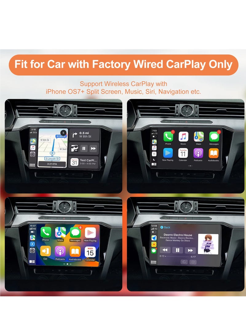 Wireless CarPlay Adapter for iPhone, Wireless Auto Car Adapter, Apple Wireless Carplay Dongle, Plug&Play 5GHz WiFi Online Update - Image 5