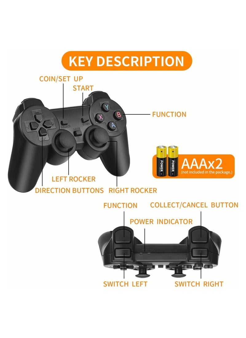ELTRAZONE - Wireless Retro Game Console, Plug & Play Video TV Game Stick With 10000+ Games Built-in, 9 Emulators, 4K HDMI Output for TV with Dual 2.4G Wireless Controllers - Image 1