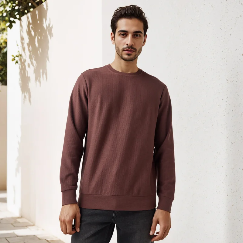 سبلاش فيڤ Herringbone Textured Sweatshirt