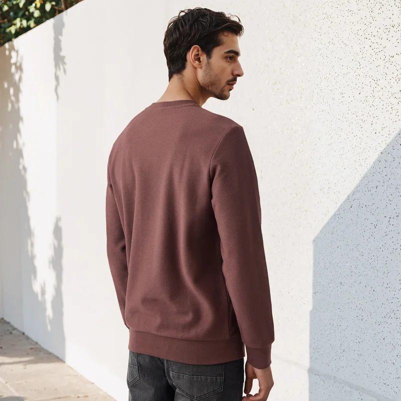 Splash FAV  Herringbone Textured Sweatshirt for Men | Best Price UAE