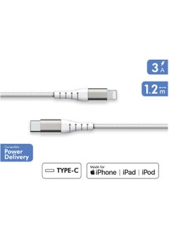 FORCE Force Power Lite USB C/Lightning Reinforced Cable 1.2m  - Image 2