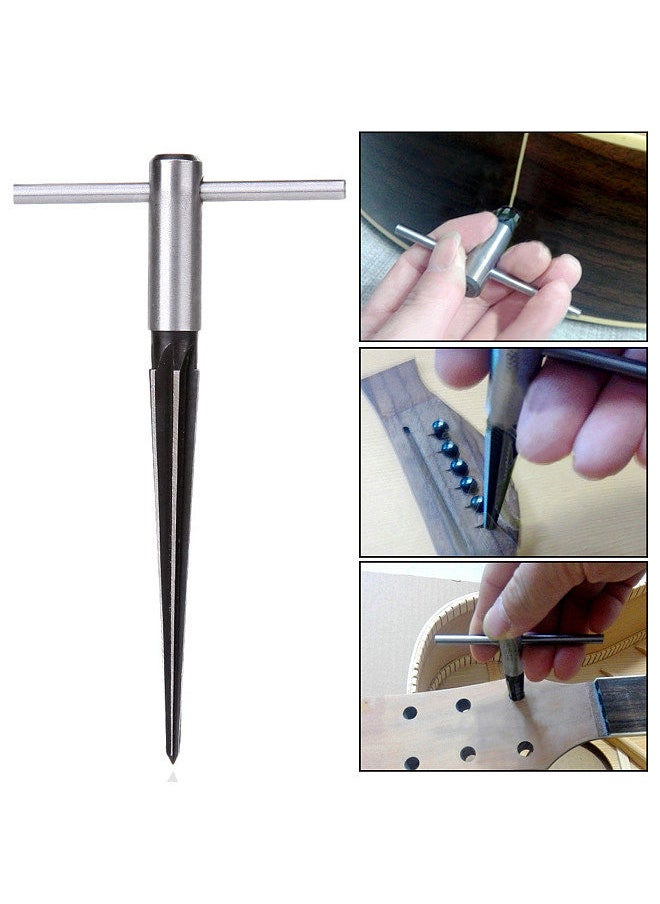 Tapered B-Ridge Pin Hole Reamer Guitar Woodworker Luthier Ream Tool