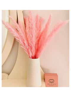 NIBEMINENT 15-Piece Artificial Grass Stem Pink  - Image 1