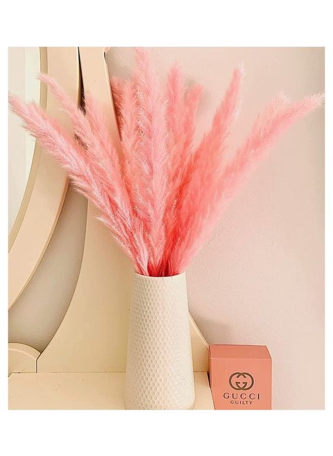 15-Piece Artificial Grass Stem Pink