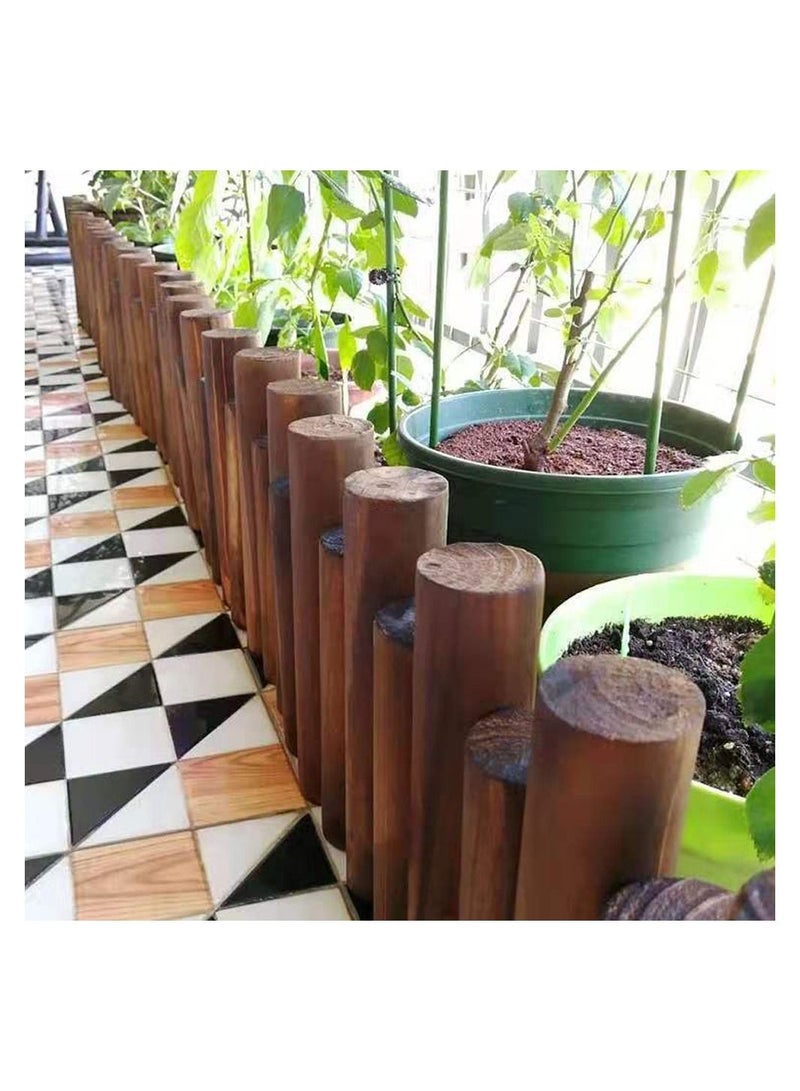LINGWEI Wooden Garden Edging Border Roll Outdoor Lawn Decorative Panels Gardening Picket Fence For Landscape Patio Flower Bed Animal Barrier - Image 4
