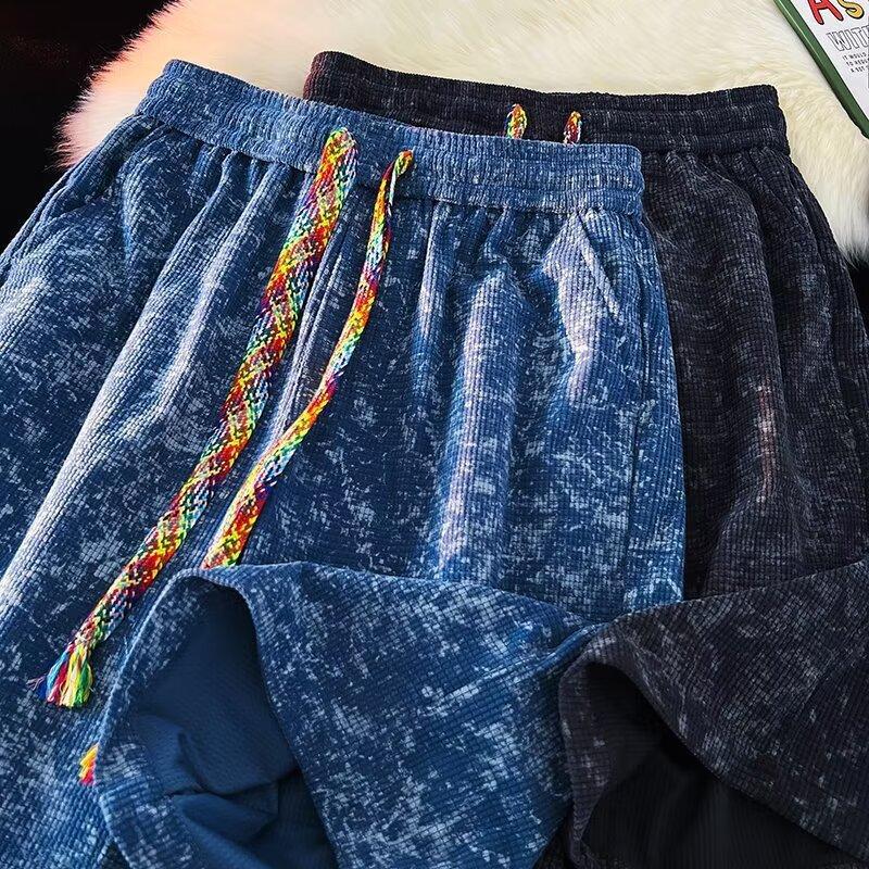 Korean-Style Waffle Summer Outer Shorts Boys Loose Heavy-Weight American-Style High-Street Puppies Handsome Niche Casual Shorts - Image 1