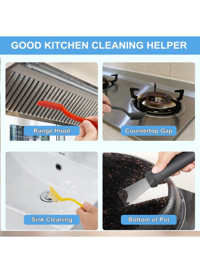HOMESTAR 11-Piece Crevice Cleaning Brush Set, Includes Scrub Brushes For Kitchen Sink, Bathroom Tile Grout, Stove Gaps, With Dense Bristles & Long Handles , Hanging Holes Design, (23cm) - Image 5