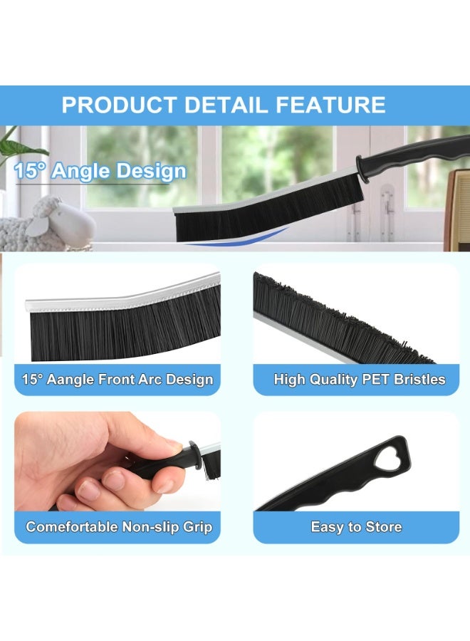 HOMESTAR 11-Piece Crevice Cleaning Brush Set, Includes Scrub Brushes For Kitchen Sink, Bathroom Tile Grout, Stove Gaps, With Dense Bristles & Long Handles , Hanging Holes Design, (23cm) - Image 2