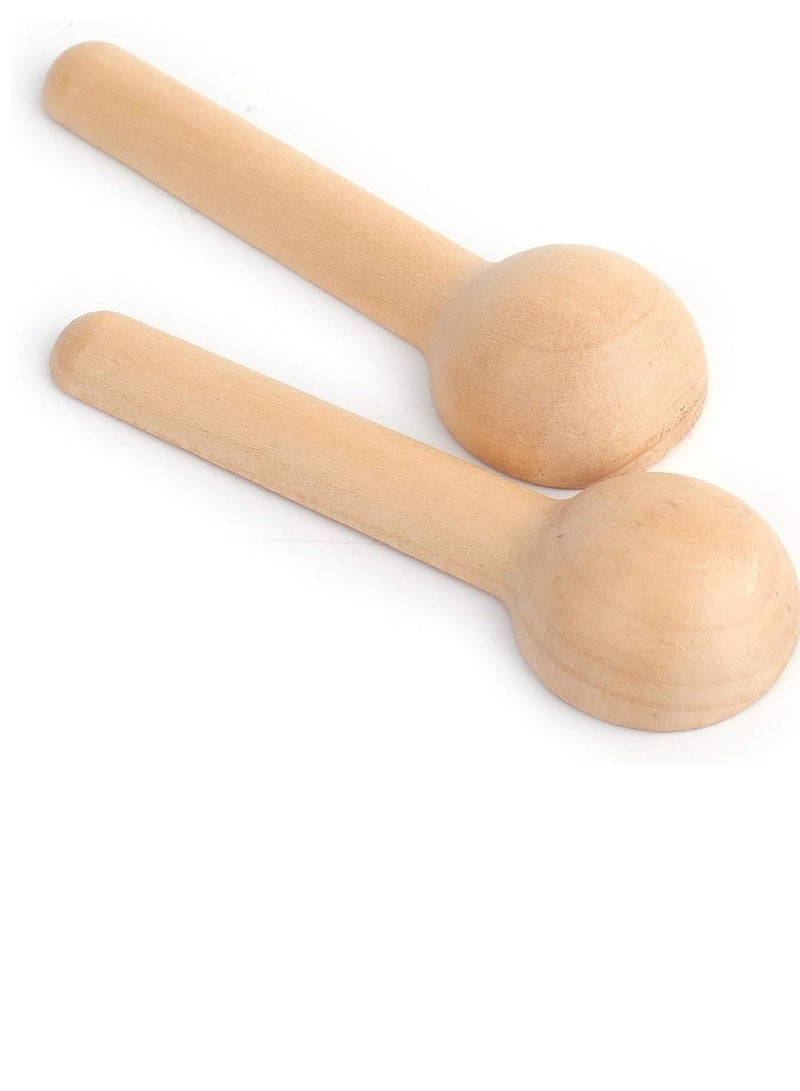 Bukela 10PCS Mini Wooden Spoons Small Bath Salt Spoon Candy Spoon Baby Spoon for Spice Jars Seasoning Honey Coffee - Image 1