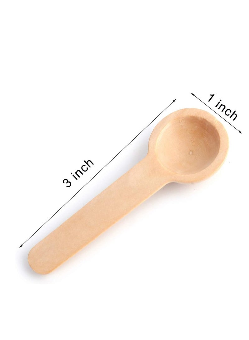 Bukela 10PCS Mini Wooden Spoons Small Bath Salt Spoon Candy Spoon Baby Spoon for Spice Jars Seasoning Honey Coffee - Image 2