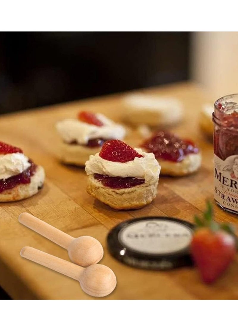 Bukela 10PCS Mini Wooden Spoons Small Bath Salt Spoon Candy Spoon Baby Spoon for Spice Jars Seasoning Honey Coffee - Image 5