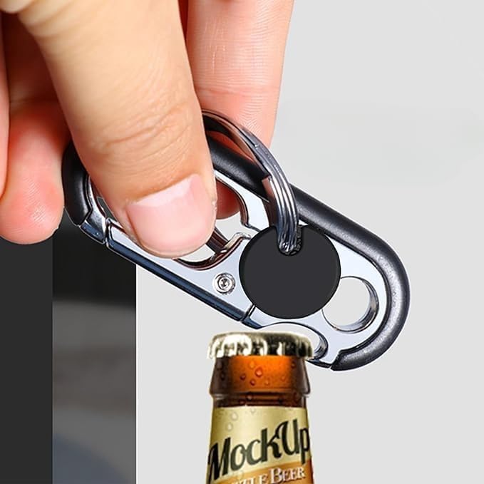 CHRIS GOOD Men's Car Key Chain,3pcs Personalized Creative Stainless Steel Car Keychain for Men, Anti-Loss Heavy Duty Metal Key Ring (Black,Blue,Orange) - Image 5