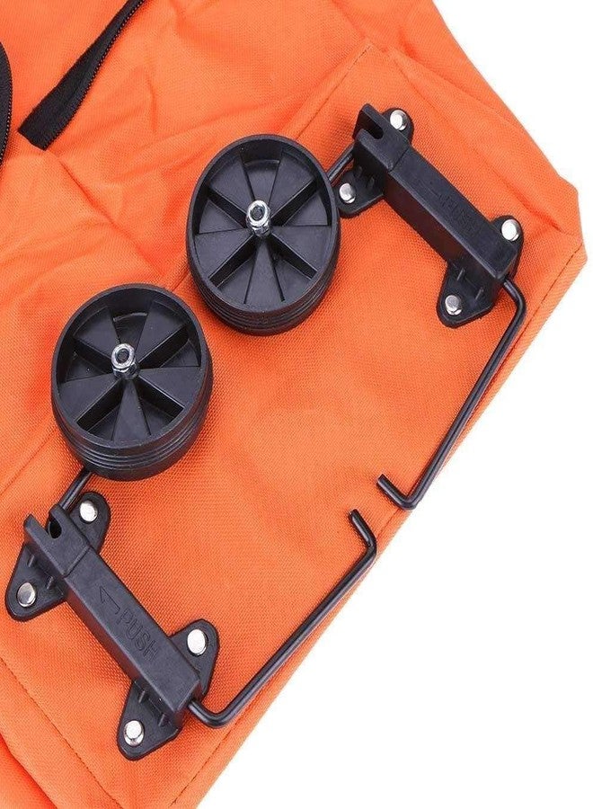 AG E-Com Foldable Shopping Trolley Bag Collapsible Trolley Bags with Wheels Foldable Shopping Cart Reusable Shopping Bags - Image 4