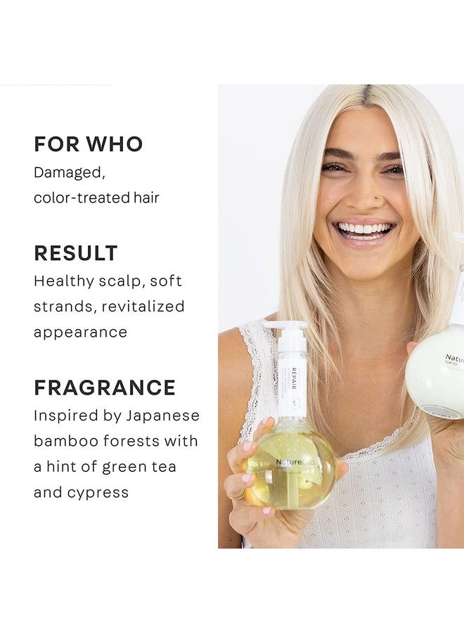 NatureLab. TOKYO Naturelab Tokyo Perfect Repair Shampoo + Ecofriendly Refill Pouch Bundle: Replenish And Restore Damaged Color Treated Hair And Strengthen New Hair I Shampoo 11.5 Fl Oz ; Refill 22.9 Fl Oz - Image 3