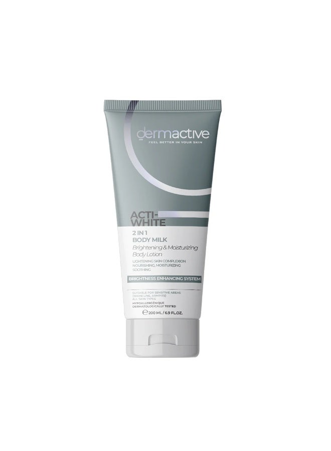 Dermactive Acti- White 2in1 Body Milk 200 ml - Image 1