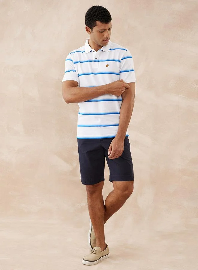 fahrenheit Fahrenheit Striped Polo T-shirt