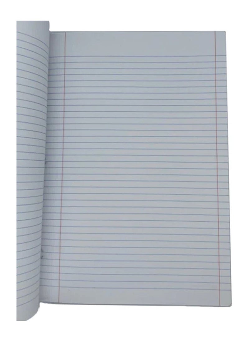 A4 Size Stapled Notebook Single Lined Ruling Green Paper Cover