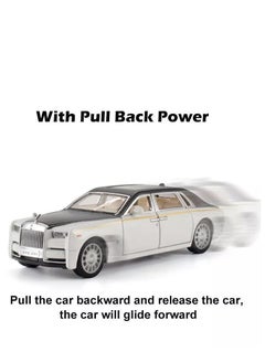 CHE ZHI Exquisite Car Model 1/32 Rolls-Royce Phantom Model Car, Alloy Pull Back Toy Car with Sound and Light for Kids Boy Girl Birthday Gift  - Image 5