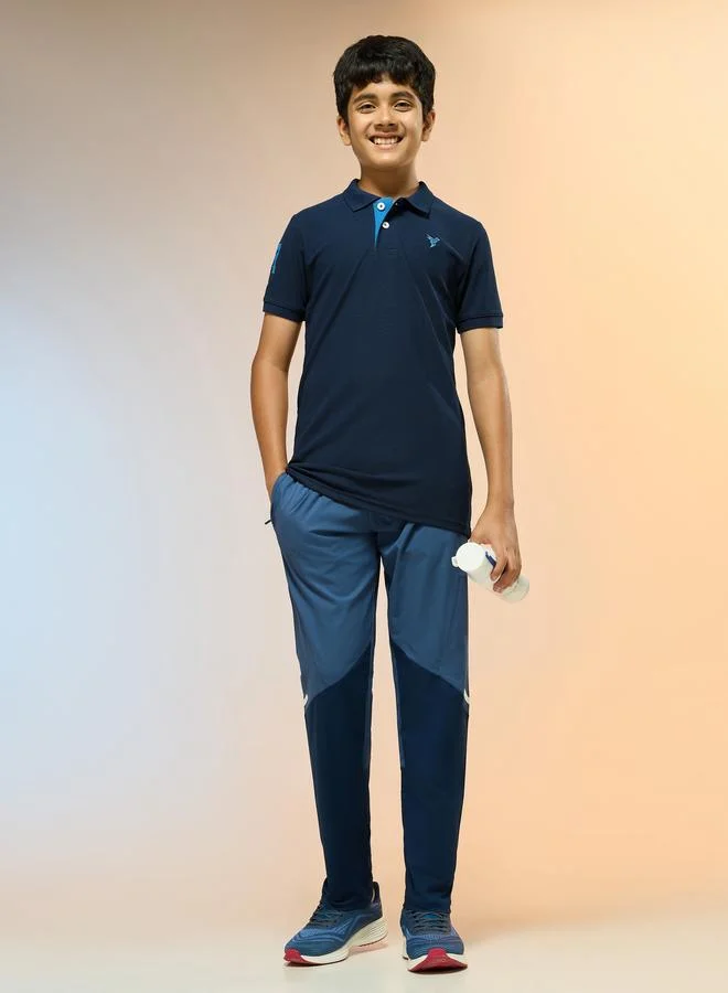 Technosport Boys Solid Slim Fit Sports Polo T-shirt