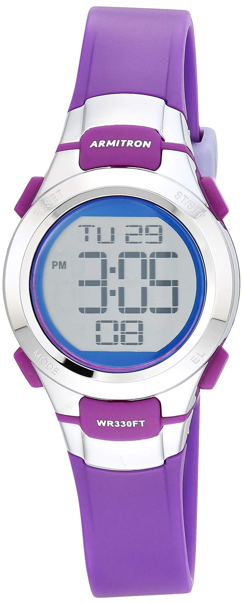 Armitron Sport Women's Quartz Sport Watch with Resin Strap, Purple, 12 (Model: 45/7012BPR) - Image 3