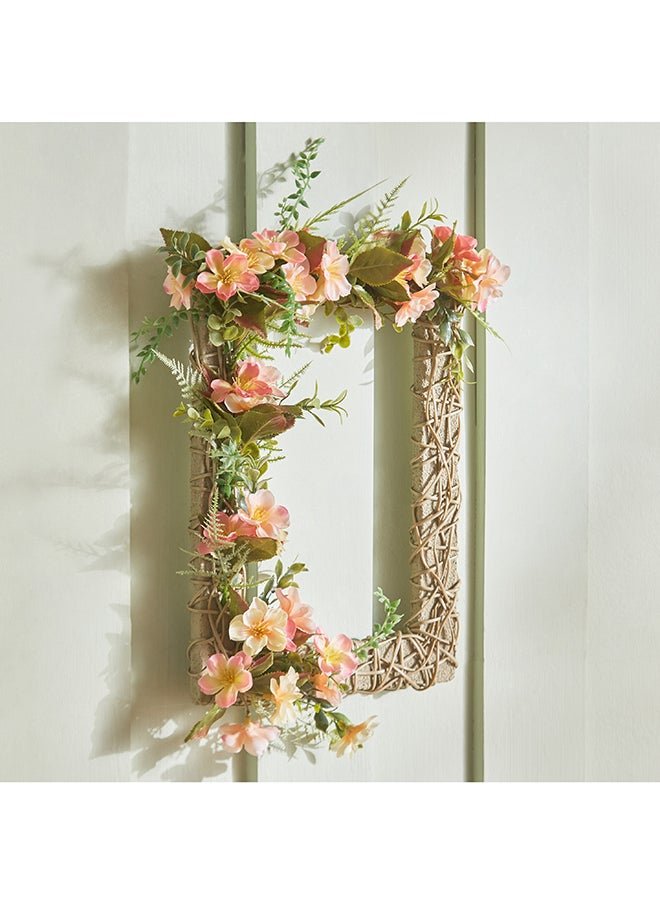 Home Box Fiona Blossom Rectangle Wreath Wall Decor 29 x 34 x 10 cm  - Image 1