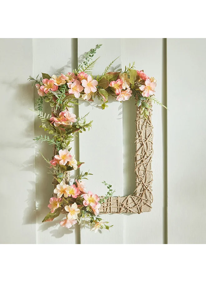 هوم بوكس Fiona Blossom Rectangle Wreath Wall Decor 29 x 34 x 10 cm