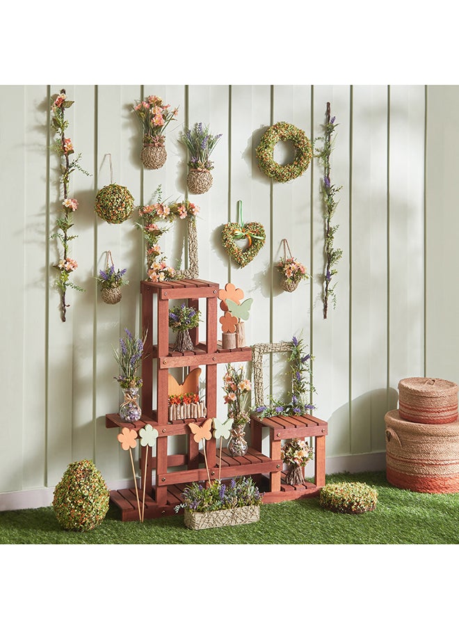 Home Box Fiona Blossom Rectangle Wreath Wall Decor 29 x 34 x 10 cm  - Image 4