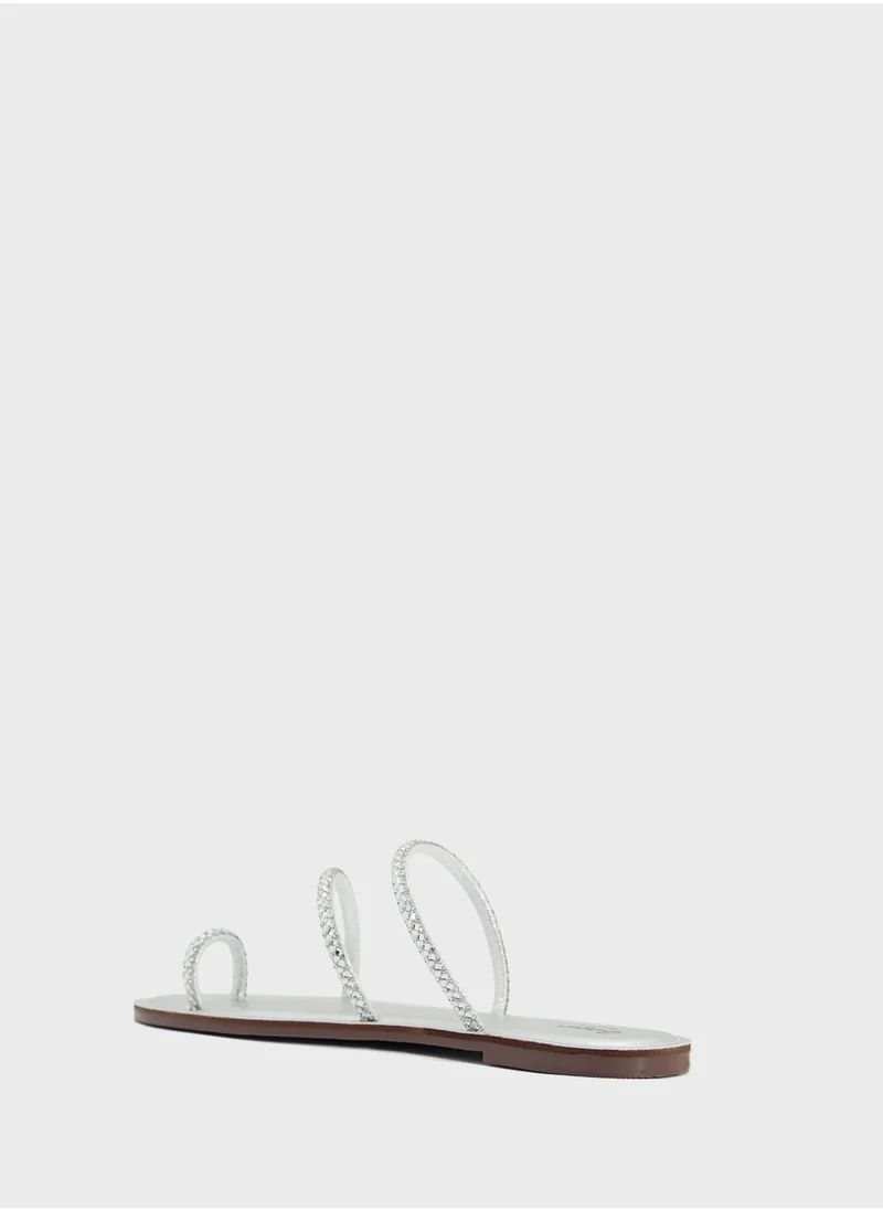جينجر Sparkly Flat Sandal