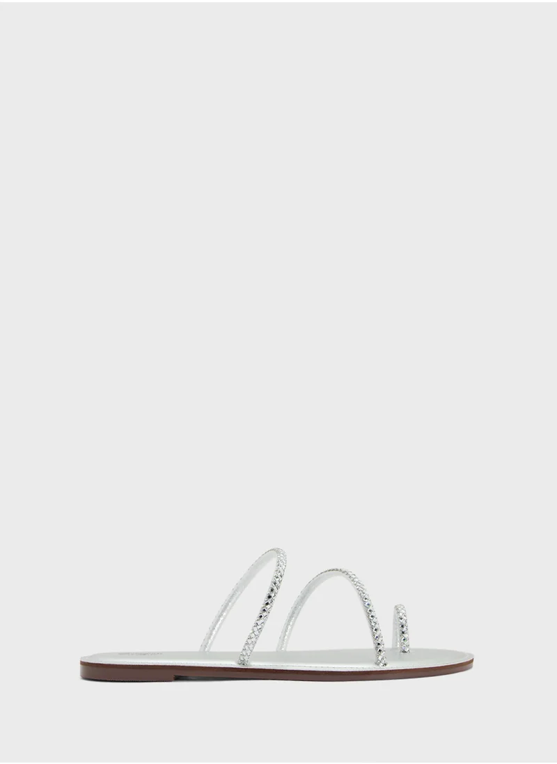 جينجر Sparkly Flat Sandal