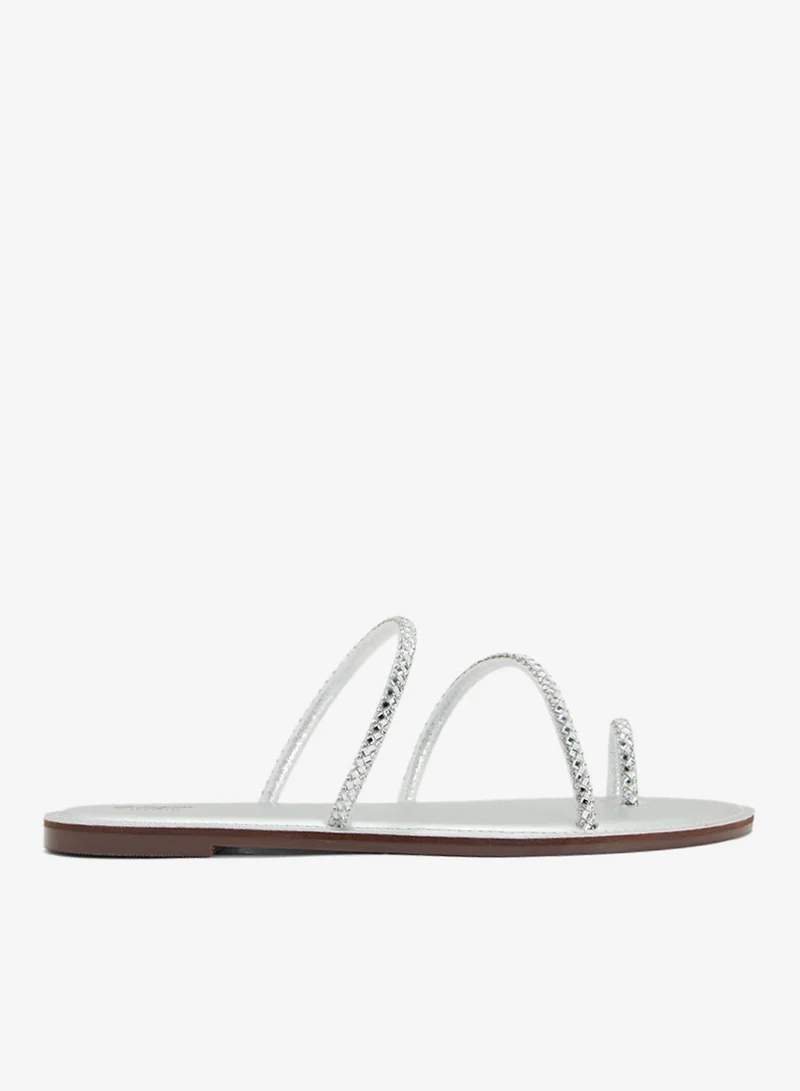 Ginger Sparkly Flat Sandal