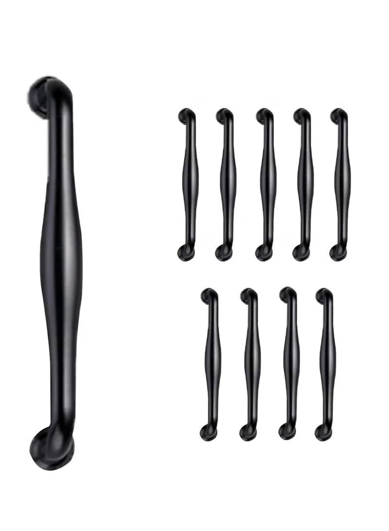 Drawer Handles 10 pcs Hardware Pull Handle Kitchen Cabinet Handles Matte Black Antique Drawer Pulls Hardware Kitchen Handles Cabinet Pulls Door Pull Handle - Image 1