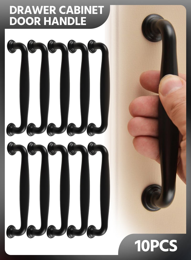 10 Pcs Antique Drawer Handles, Matte Black Antique Drawer Pulls, Suitable for Kitchen Cabinets /Black - Image 1