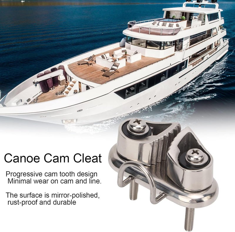 klarako 316 Stainless Steel Mirror Polished Boat Cam Cleat, Fast Entry, Durable Construction - Image 2