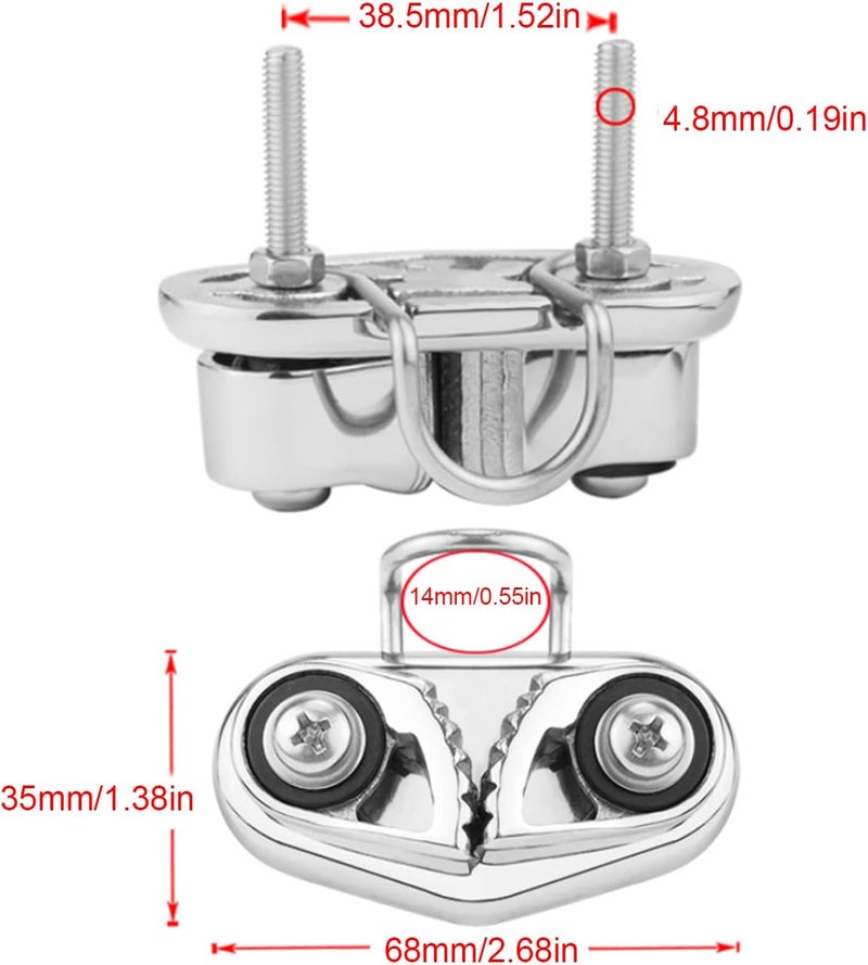 klarako 316 Stainless Steel Mirror Polished Boat Cam Cleat, Fast Entry, Durable Construction - Image 3