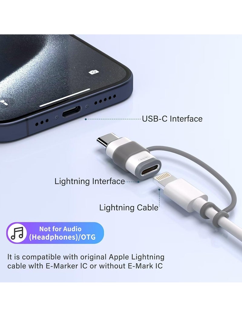 Bukela 4 Pack Lightning to USB C Adapter for iPhone 15/16 Pro/16 Pro Max/Plus,Samsung S24,iPad Air,Nintendo Switch,Fast Charging and Data Transfer,Type C Charger Connector Cable,for iPhone 16/15 Charger  - Image 3