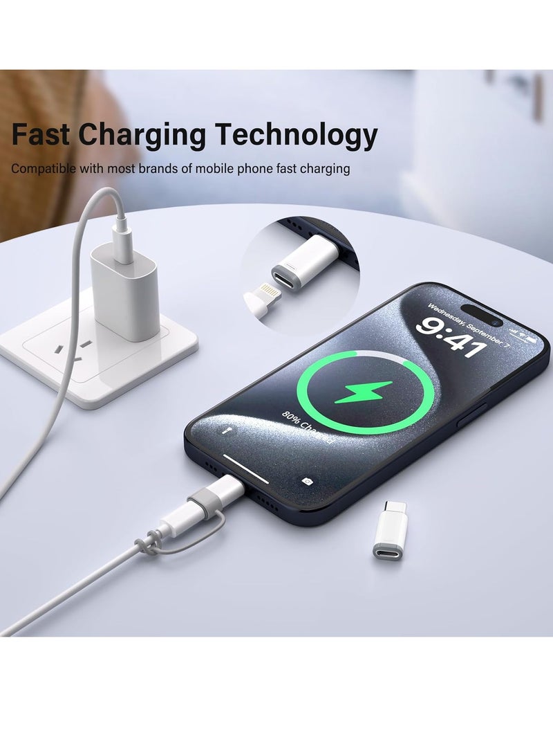 Bukela 4 Pack Lightning to USB C Adapter for iPhone 15/16 Pro/16 Pro Max/Plus,Samsung S24,iPad Air,Nintendo Switch,Fast Charging and Data Transfer,Type C Charger Connector Cable,for iPhone 16/15 Charger  - Image 4