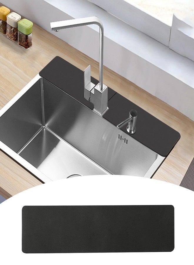 EazziSwitch Customizable Faucet Mat for Kitchen Sink: 29"L x 5.5"W Quick Drying Kitchen Sink Mat & Bathroom Counter Protector - Cut to Fit with 2 or 3 Hole Faucet Design - Extra Long Absorbent Splash Guard - Image 1
