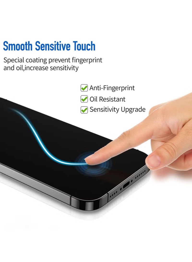 Rock Pow Privacy Full Coverage for iPhone 17Screen with 9H Hardness Tempered Glass scratch Bubble Free Fingerprint Feature - Image 4