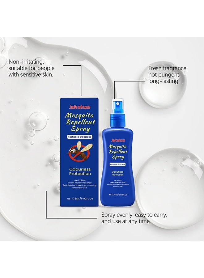 Jakehoe بخاخ طارد للبعوض، طبيعي، خالٍ من DEET، للبق، للاستخدام في المنزل والتخييم والأنشطة الخارجية، حماية لمدة 4 ساعات، طارد حشرات نباتي نباتي خالٍ من DEET، حجمه 175 مل - Image 4