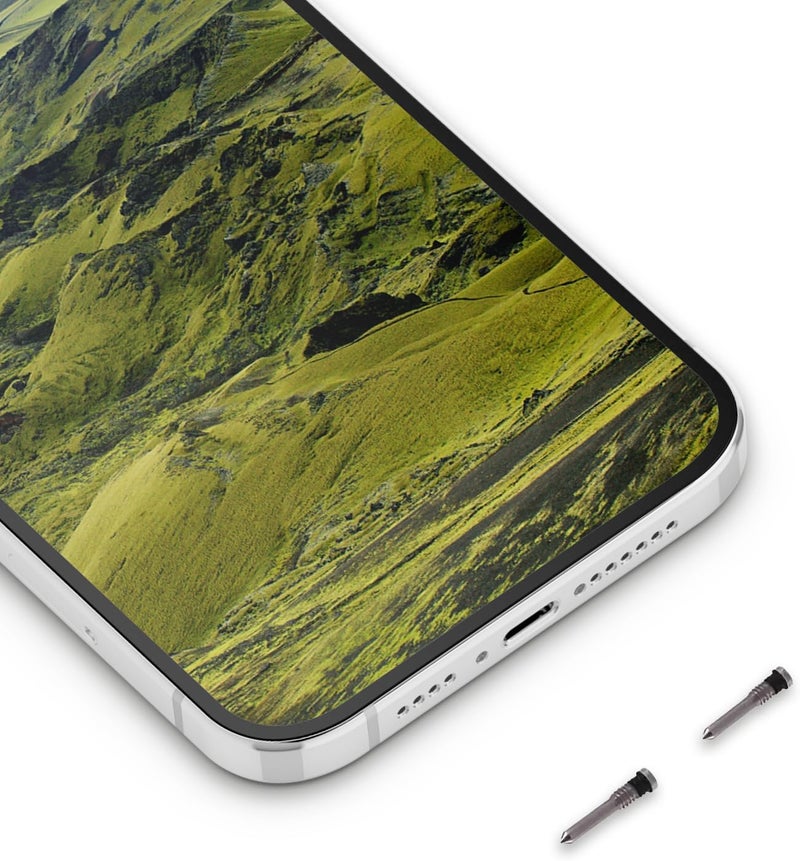 Mmobiel مجموعة براغي MMOBIEL لجهاز آيفون 15 - مجموعة كاملة لاستبدال البراغي - مجموعة إصلاح شاملة تتضمن براغي بانتالوبي السفلية باللونين الأسود والفضي و4 مفكات. - Image 3