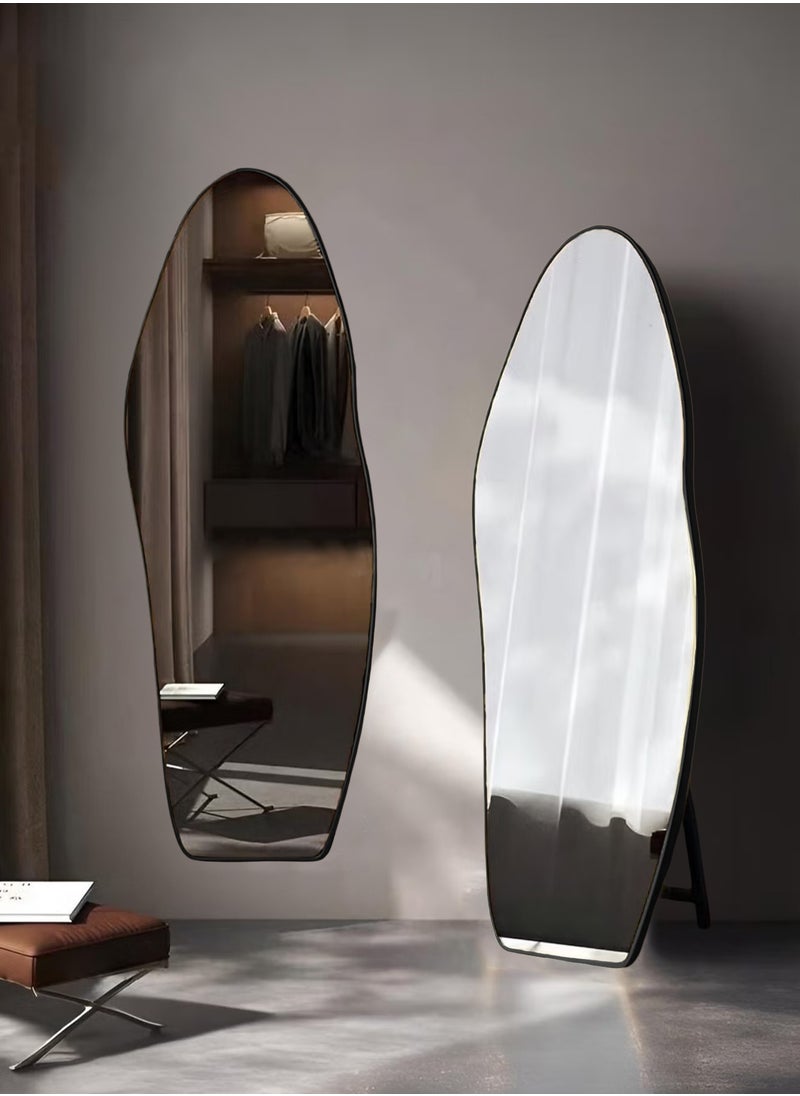 Taimi Full Length Mirror with Black Frame 165x60CM, Floor Mirror with Stand, Wall Mirror for Living Room, Entryway and Bedroom with Tempered Shatterproof Glass  - Image 1