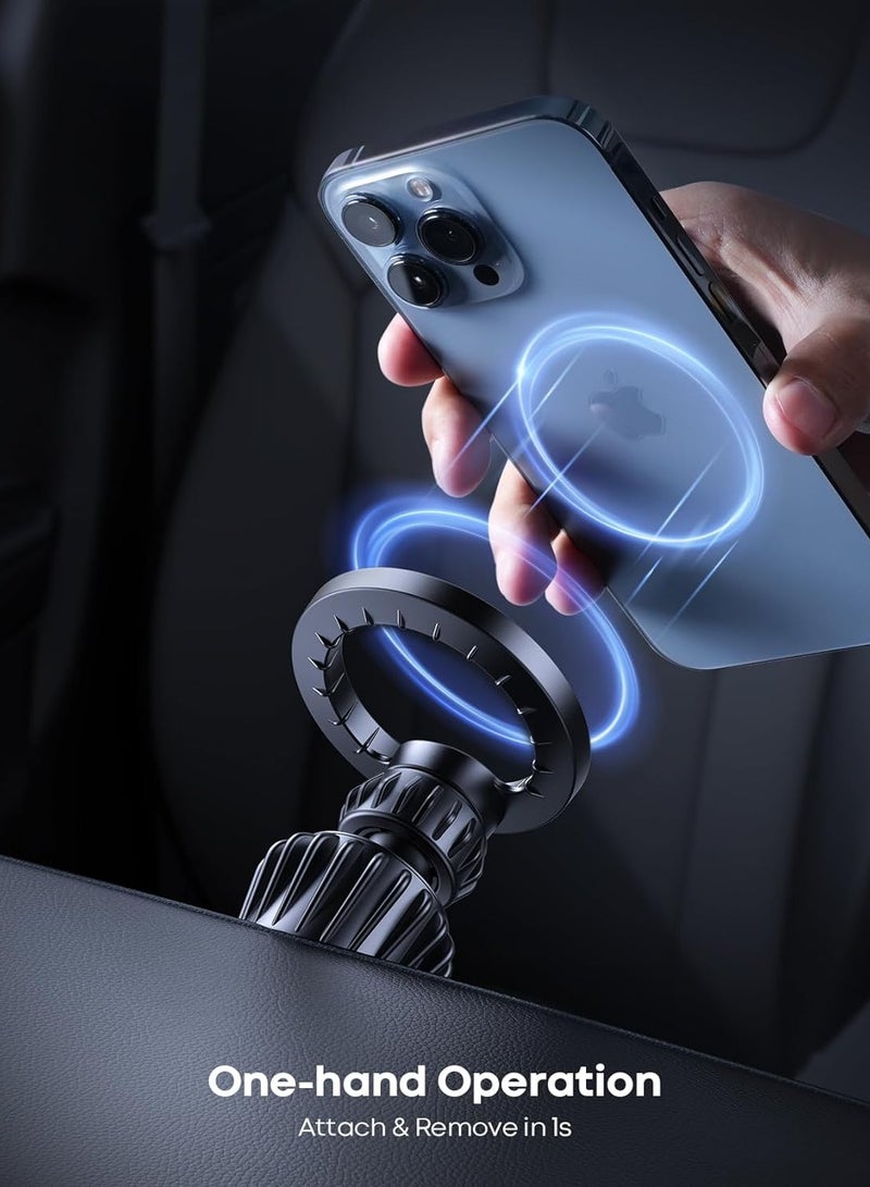 General iPhone Magsafe car Mount,20 Super Magnets,Magnetic Phone Holder for Car Dashboard,360° Rotation,Hands Free Car Phone Holder Mount Dash Fit iPhone 15 14 13 12 Pro Max Plus Car Accessories  - Image 4