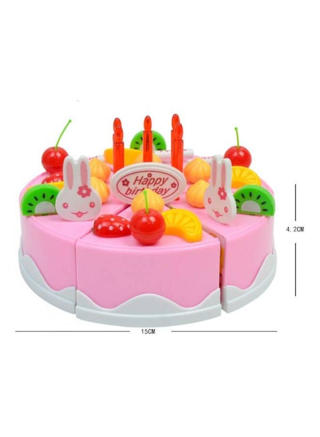 Birthday Cake Cutting Kitchen Pretend Play Set - 38-Piece Toy Cake with Icing & Candles, Safe Velcro 'Cutting' Design & Realistic Accessories - for Kids' Birthday Parties, Role Play - Image 5