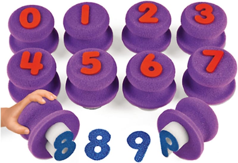 Easy Grip Number Sponges - Set Of 10