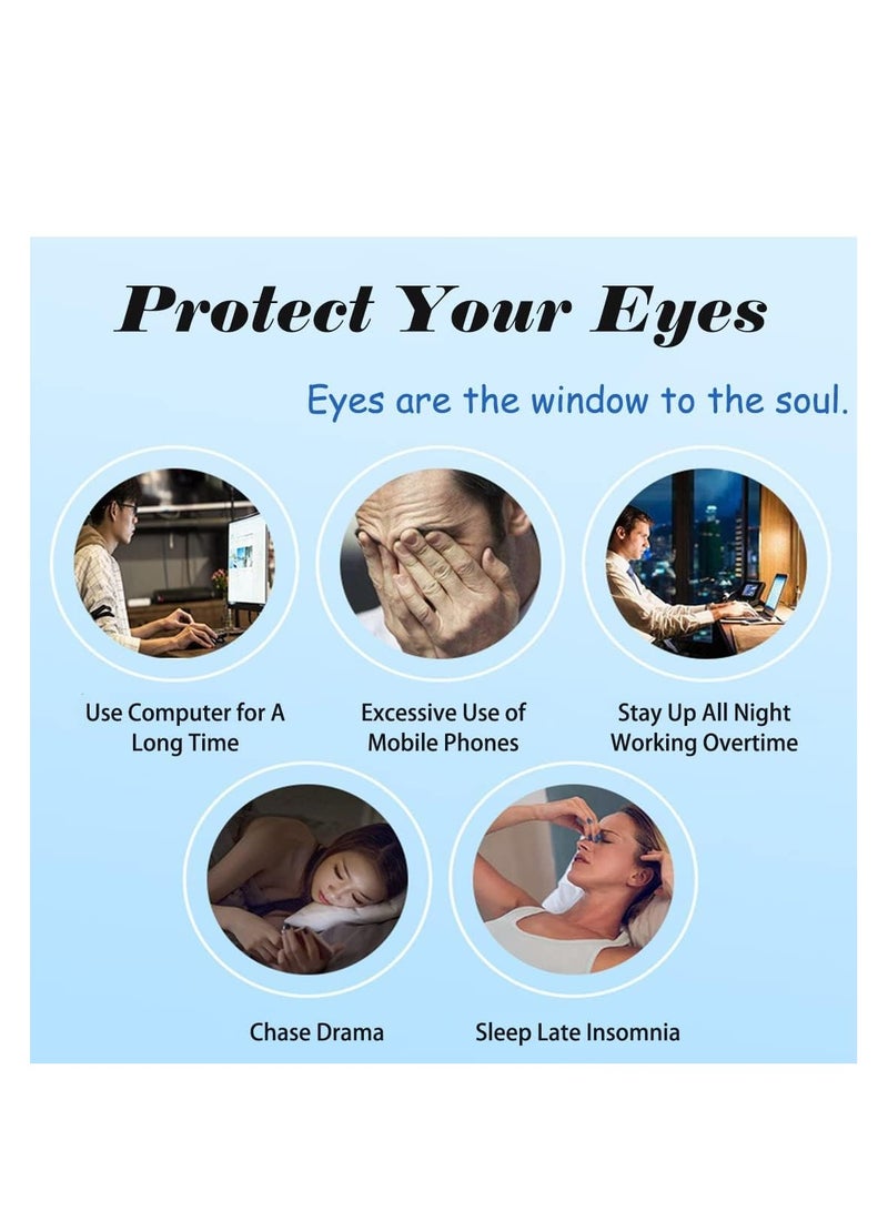 SYOSI Gel Eye Mask, Chillable Eye Mask, Eye Mask for Redness, Safe Gel Pad, Heat And Cold Compress, Eye Discomfort Relief, Soothing Eye Therapy, Eye Swelling Reduction, Eye Strain Relief 3 Packs  - Image 3