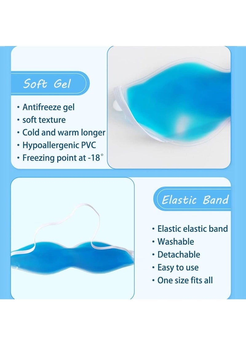 SYOSI Gel Eye Mask, Chillable Eye Mask, Eye Mask for Redness, Safe Gel Pad, Heat And Cold Compress, Eye Discomfort Relief, Soothing Eye Therapy, Eye Swelling Reduction, Eye Strain Relief 3 Packs  - Image 2