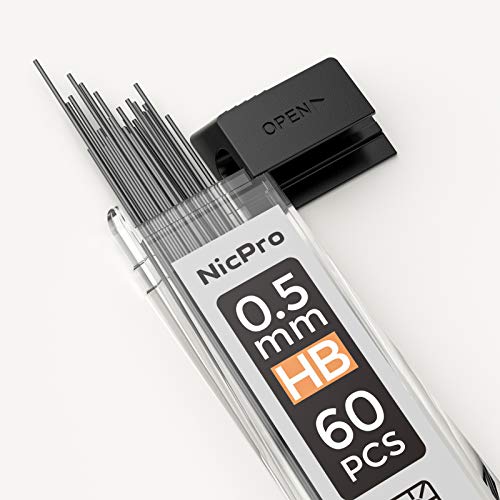 Nicpro 600 PCS Lead Refills 05mm HB 2 Break Resistant Mechanical Pencil Refills 05 mm 60 Pack Per Tube 10 Tubes - Image 3