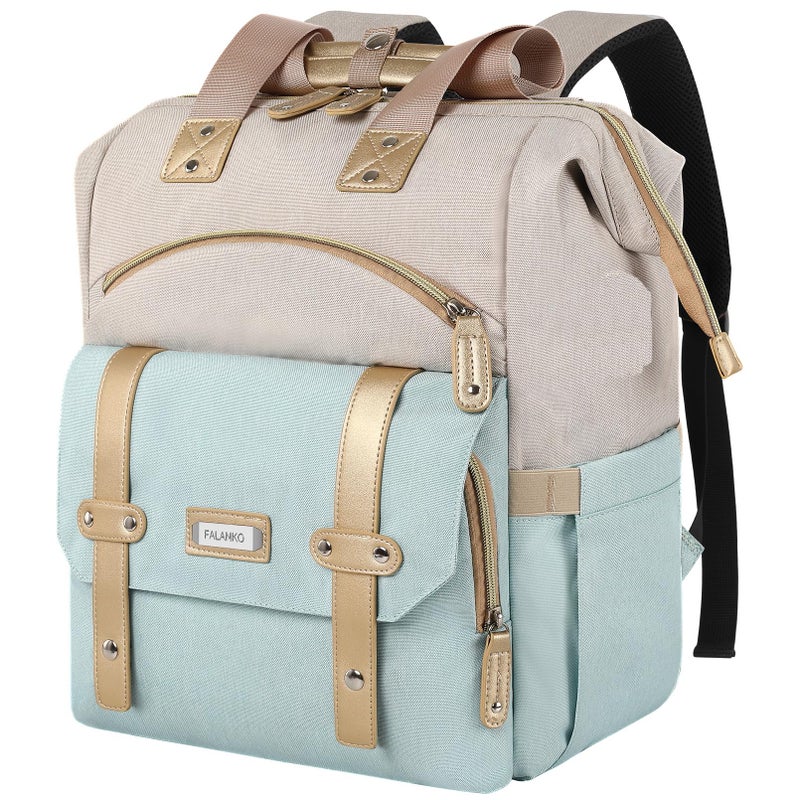 FALANKO Laptop Backpack for Women17 inch Computer Backpack for Work School Nurse Teacher Business College with Laptop CompartmentRFID Waterresistant Large Wide Open Travel Backpack Bookbag - Image 2