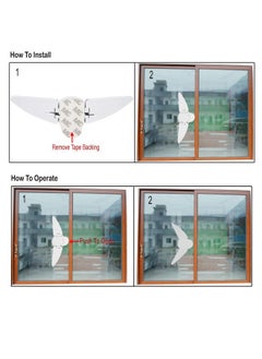 Safe-O-Kid ® - Pack Of 1 Fit-All, Sturdy, Butterfly Shaped Sliding Door/Window Lock White  - Image 3