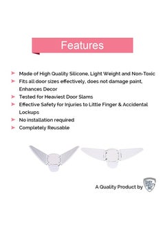 Safe-O-Kid ® - Pack Of 1 Fit-All, Sturdy, Butterfly Shaped Sliding Door/Window Lock White  - Image 2